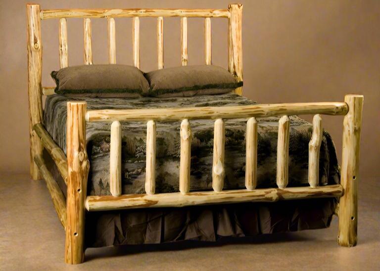 King Natural Log Bedstead - Retreat Home Furniture