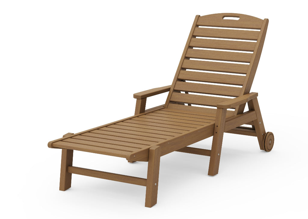 Nautical Chaise with Arms & Wheels Retreat Home Furniture