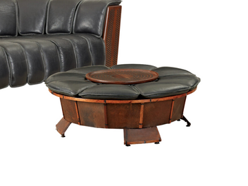 Ottoman with Palmwood Drink Tray | Customize It