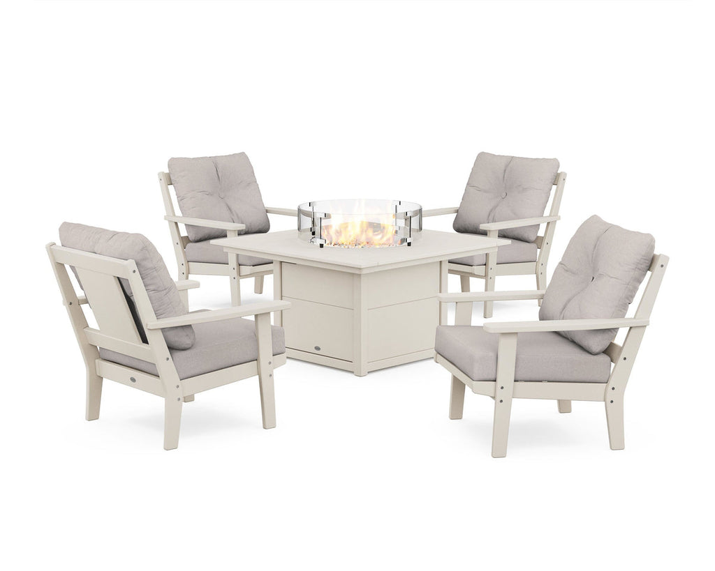 Prairie 5-Piece Deep Seating Set with Fire Pit Table Retreat Home Furniture