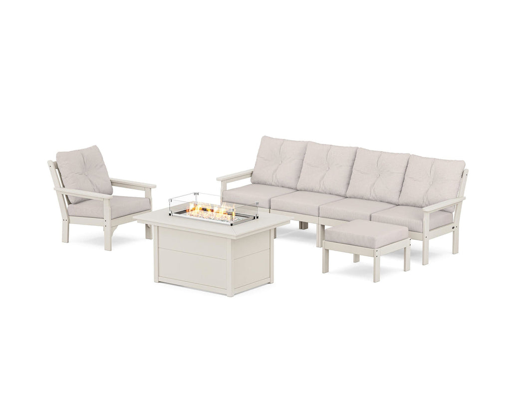 Vineyard Sectional Lounge and Fire Pit Set Retreat Home Furniture