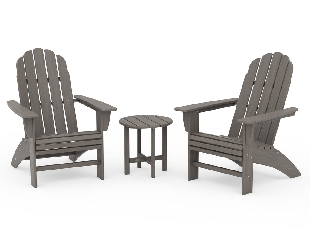 Vineyard 3-Piece Curveback Adirondack Set Retreat Home Furniture