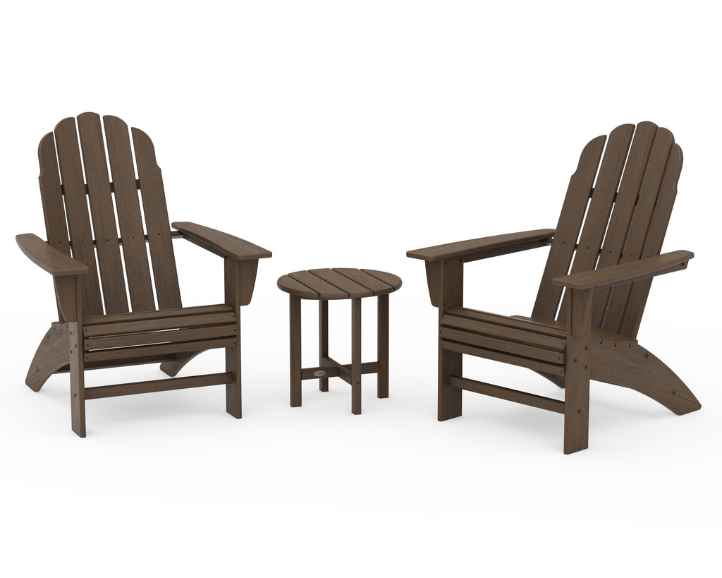 Vineyard 3-Piece Curveback Adirondack Set Retreat Home Furniture