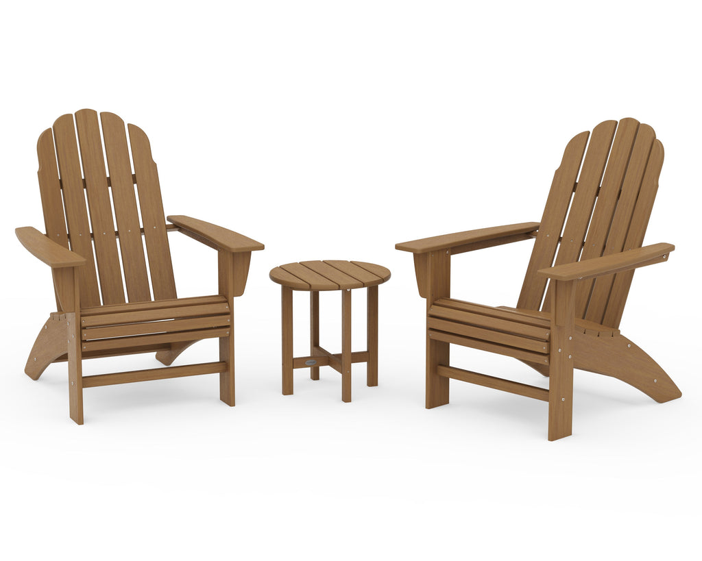 Vineyard 3-Piece Curveback Adirondack Set Retreat Home Furniture