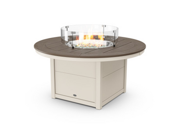 Round 48" Fire Pit Table | Natural Finish - Retreat Home Furniture