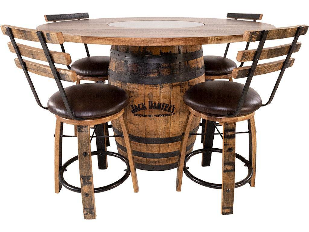 Jack Daniel's® Whiskey Barrel Counter Table | Rustic Bar Table 48