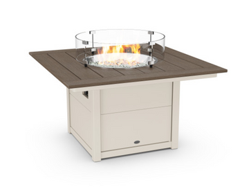 Square 42" Fire Pit Table | Natural Finish - Retreat Home Furniture