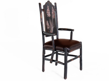 Painted Dining Arm Chair | Faux Leather Seat - Retreat Home Furniture