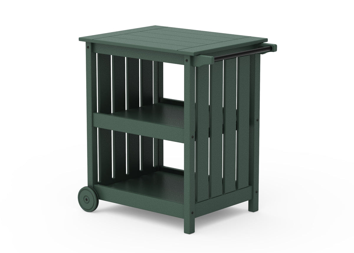 POLYWOOD Vineyard Bar Cart – Outdoor Bar Table | All-Weather