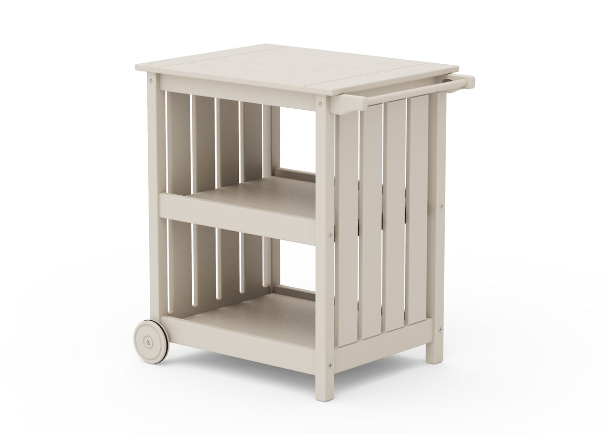 POLYWOOD Vineyard Bar Cart – Outdoor Bar Table | All-Weather