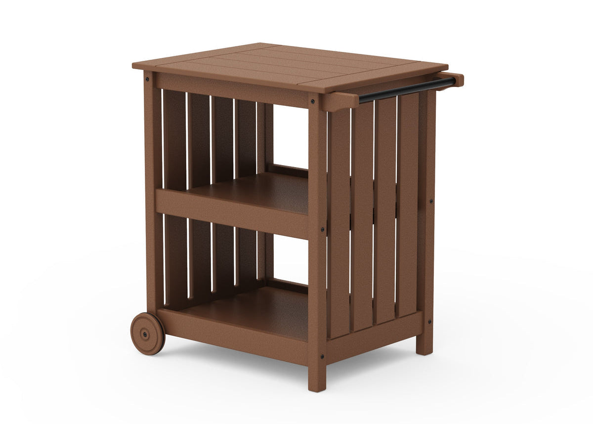 POLYWOOD Vineyard Bar Cart – Outdoor Bar Table | All-Weather