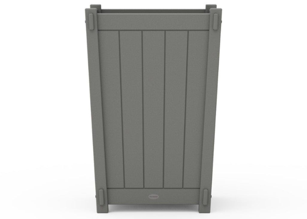 tall tapered square planter pots Vineyard Large Tapered Square Planter Box Slate Grey