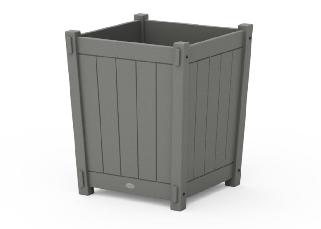 POLYWOOD Vineyard Large Tapered Square Short Planter Box – Outdoor ...