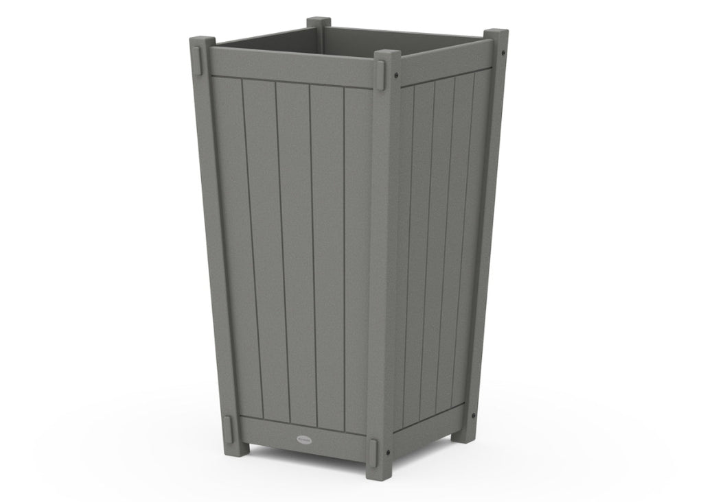 Vineyard Large Tapered Square Tall Planter Box Slate Grey