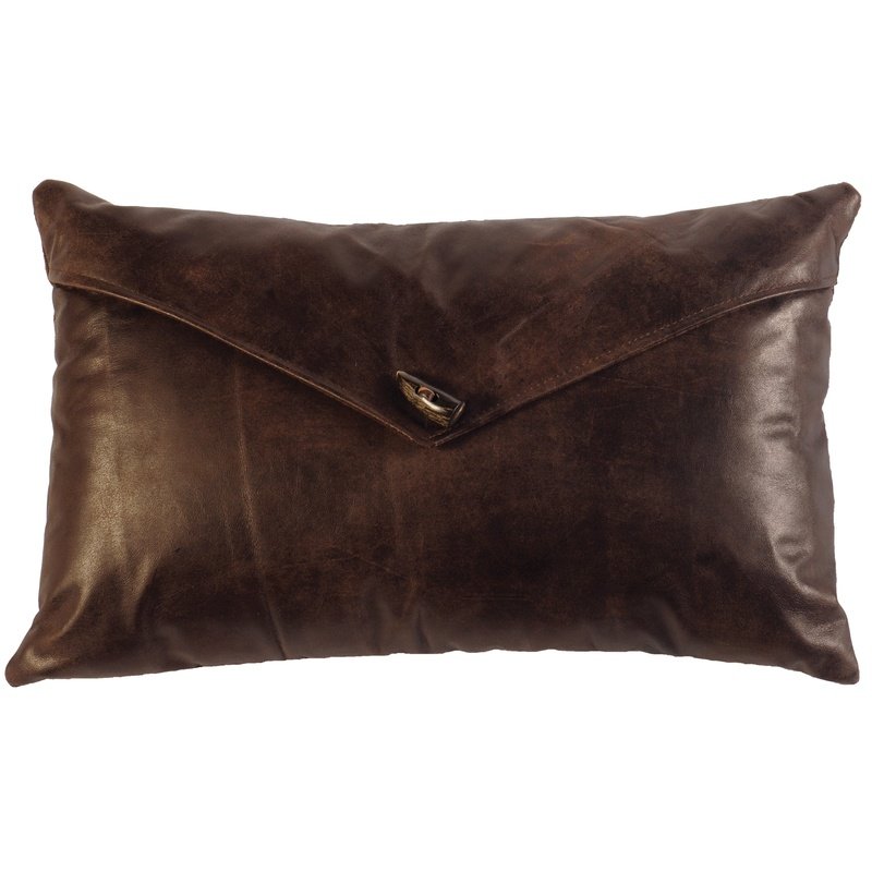 Timber Leather Pillow II 14x22