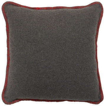 Solid Greystone Pillow (Red Hot)