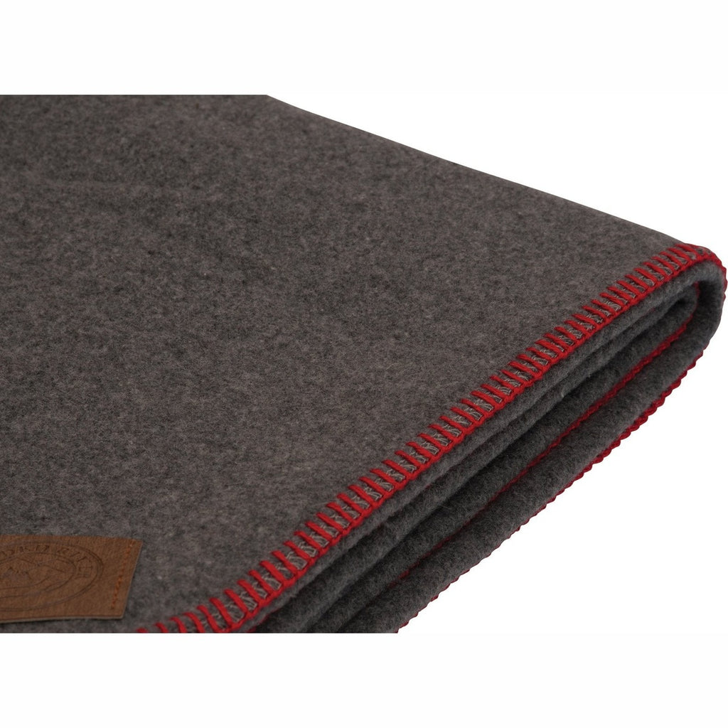 Solid Greystone Throw (Red)