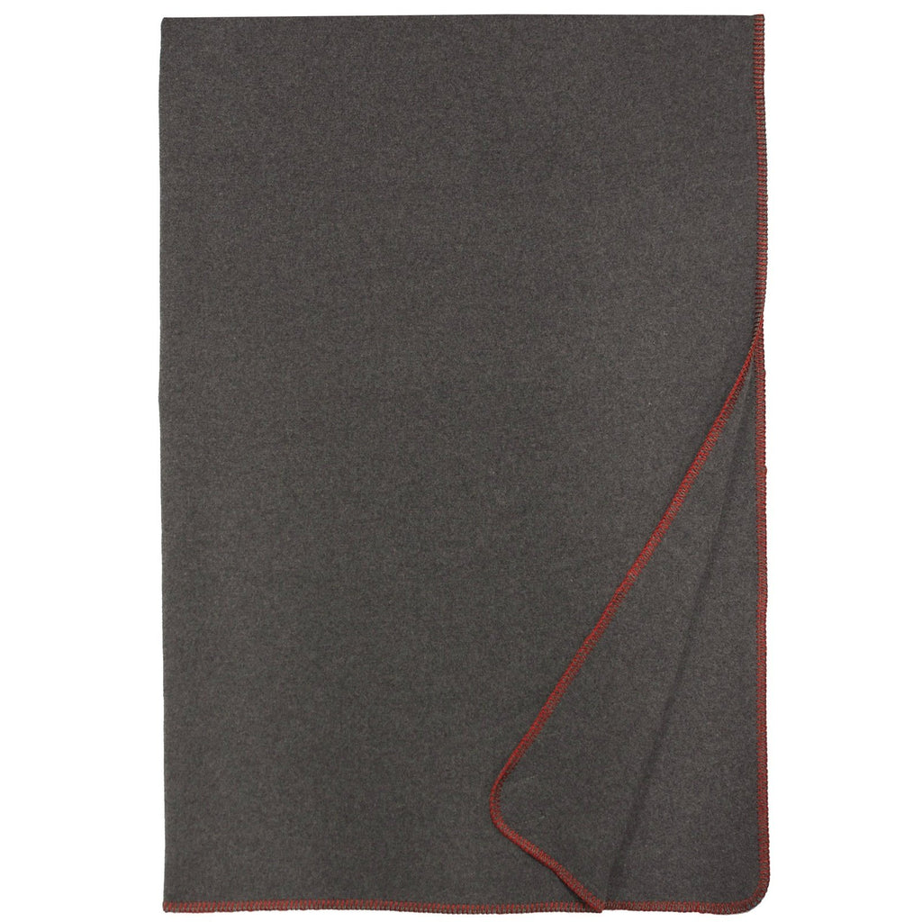 Solid Greystone Throw (Red)