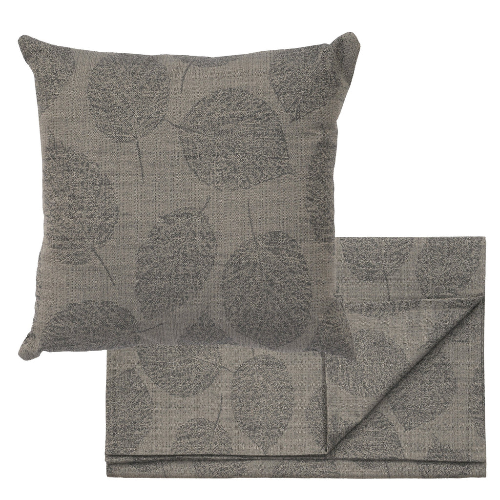 Linden Smoke Bed Scarf & Pillow Set by Wooded River