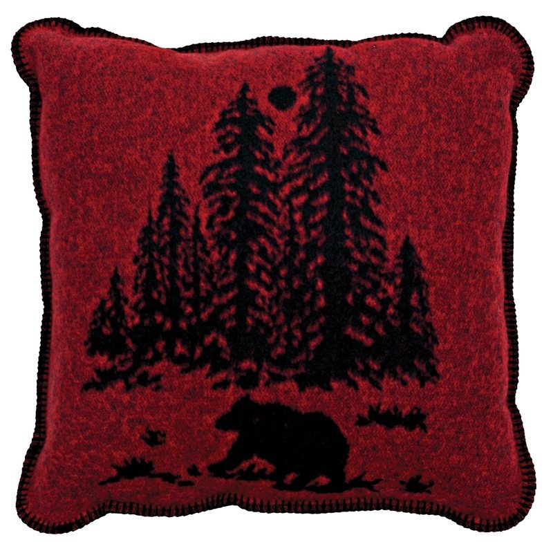 Wooded River Bear Pillow