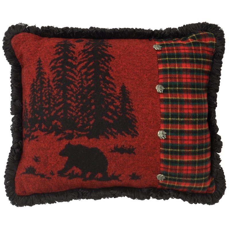 Wooded River Bear Pillow - 16x20