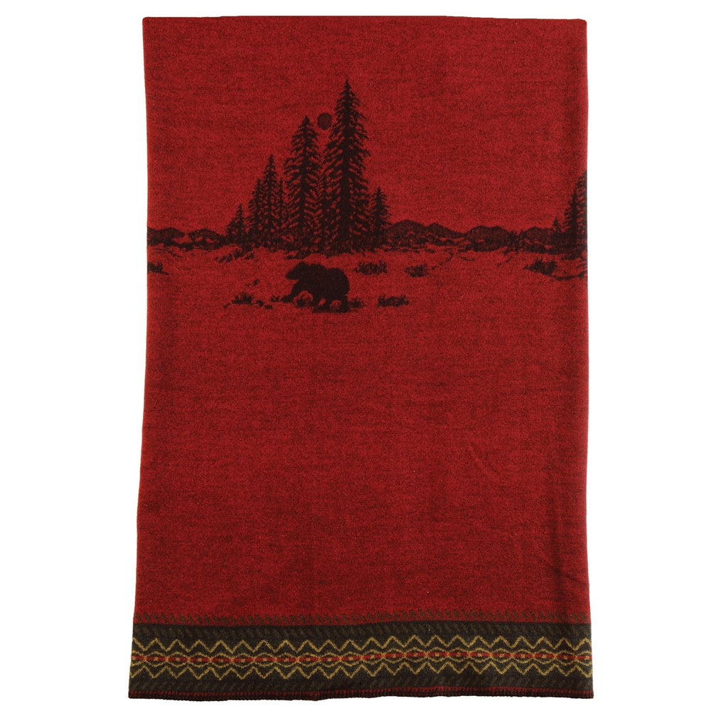 Wooded River Bear Throw