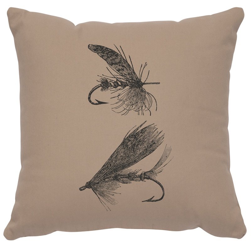 "Flies" Image Pillow - Cotton Alabaster