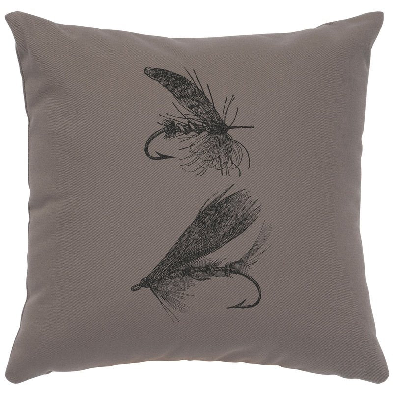 "Flies" Image Pillow - Cotton Chrome