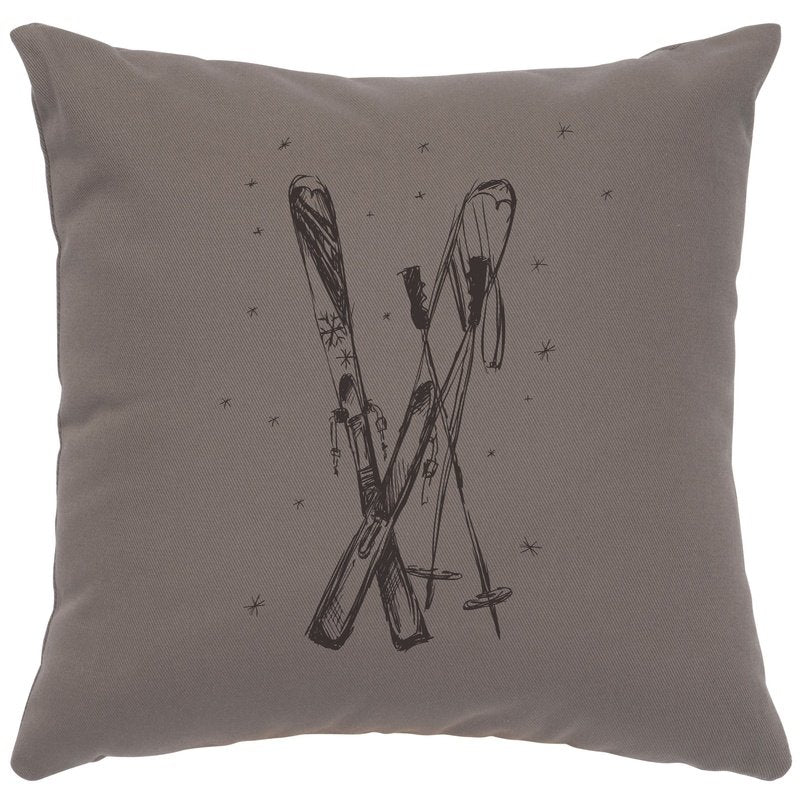 "Ski's" Image Pillow - Cotton Chrome