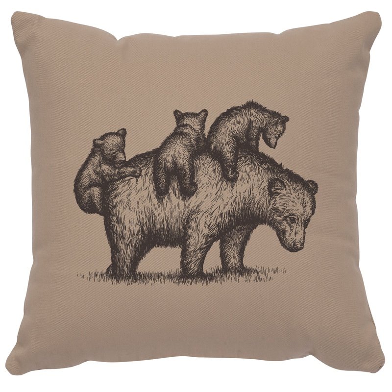 "Mama Bear" Image Pillow - Cotton Alabaster