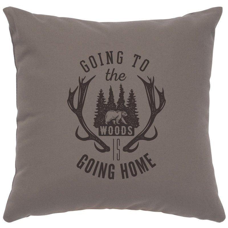 "Going to the Woods" Image Pillow - Cotton Chrome
