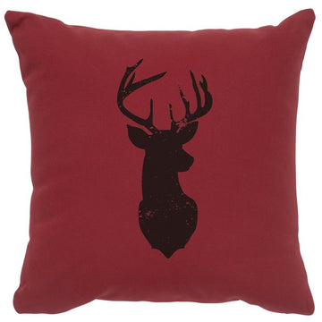 "Deer Silhouette" Image Pillow - Cotton Brick