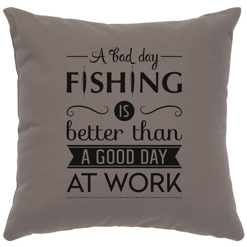 "Fishing Day" Image Pillow - Cotton Chrome