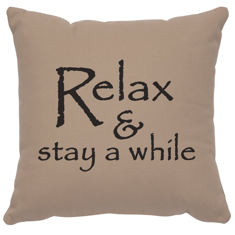 "Relax" Image Pillow - Cotton Alabaster