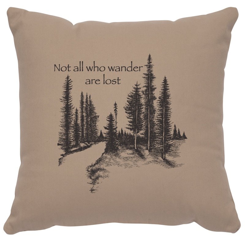 "Wander" Image Pillow - Cotton Alabaster