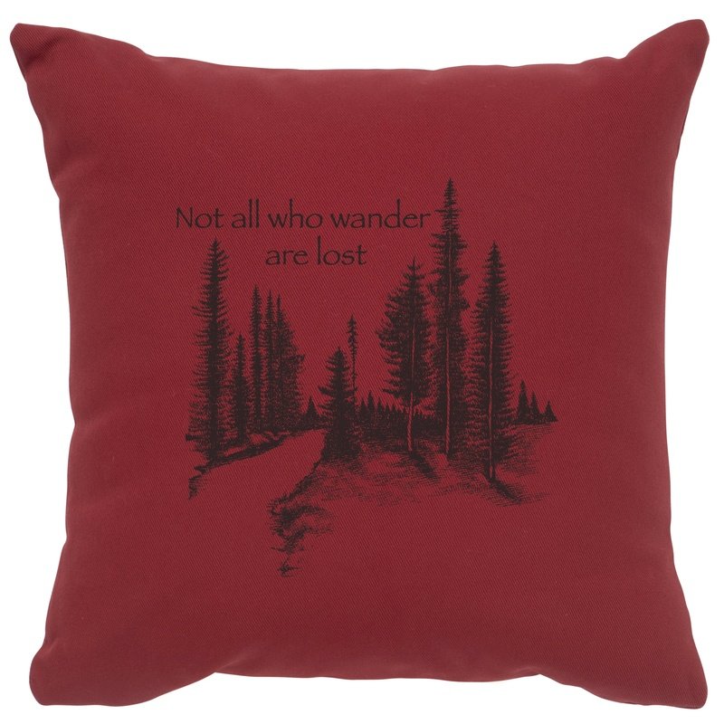 "Wander" Image Pillow - Cotton Brick
