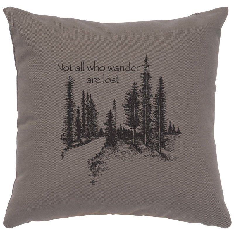 "Wander" Image Pillow - Cotton Chrome