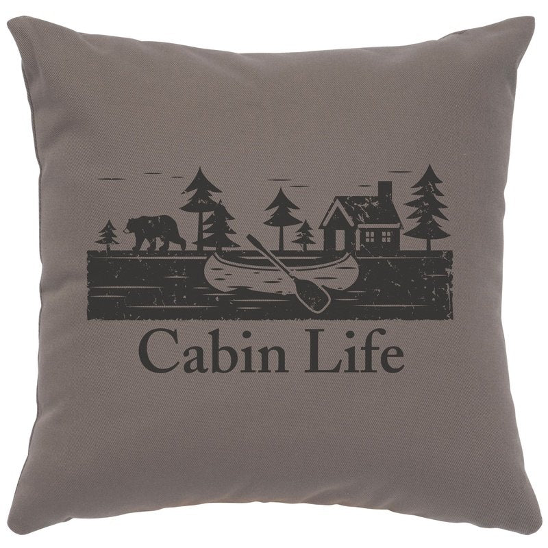 "Cabin Life" Image Pillow - Cotton Chrome