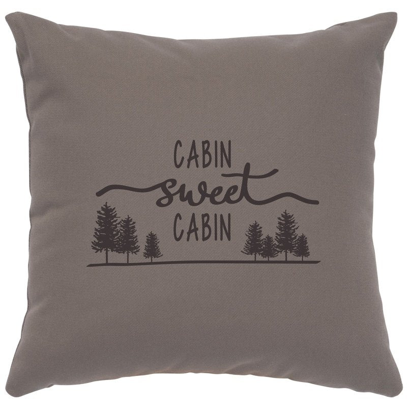 "Sweet Cabin" Image Pillow - Cotton Chrome
