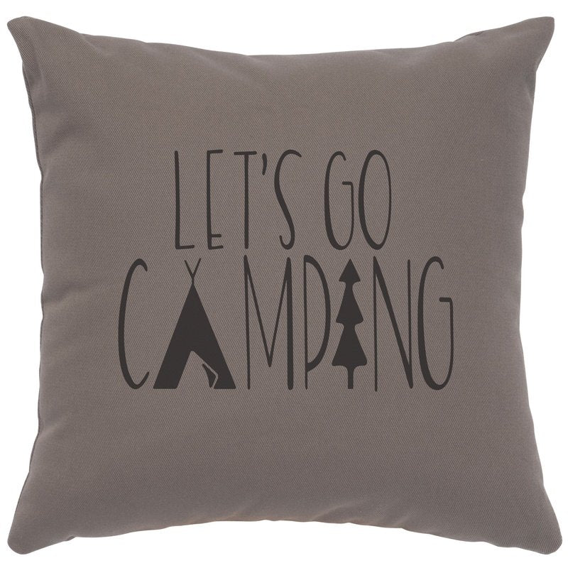 "Go Camping" Image Pillow - Cotton Chrome