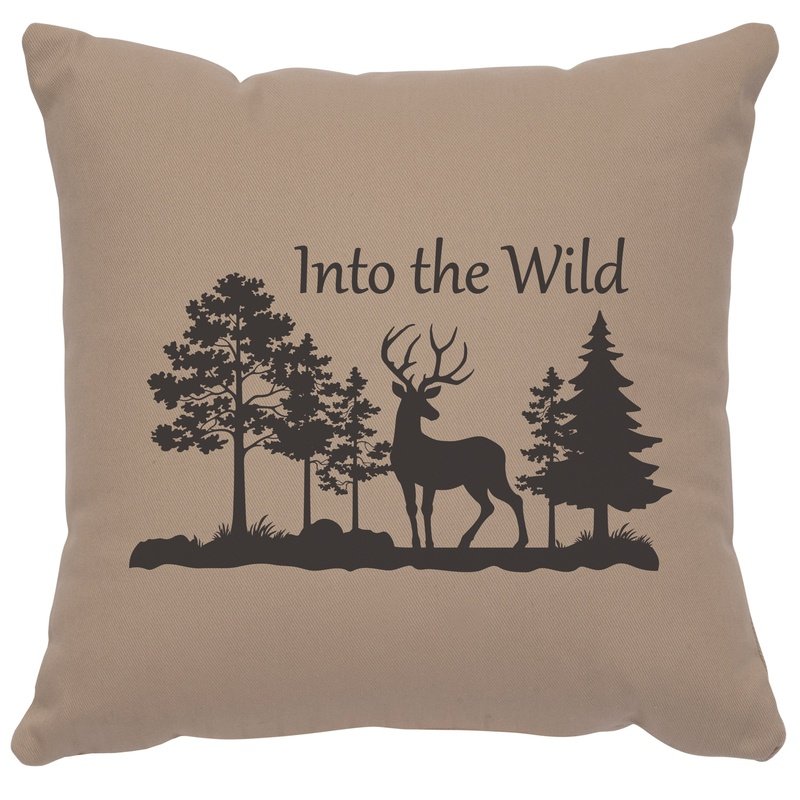 "Into Wild" Image Pillow - Cotton Alabaster