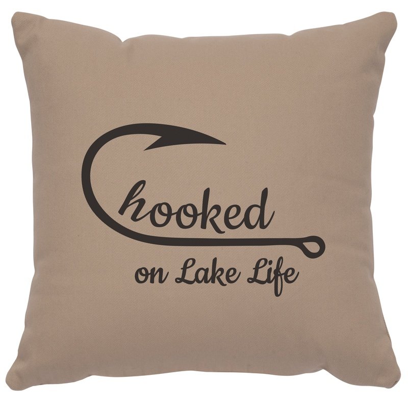 "Hooked" Image Pillow - Cotton Alabaster