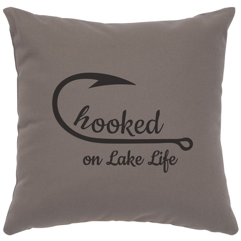 "Hooked" Image Pillow - Cotton Chrome