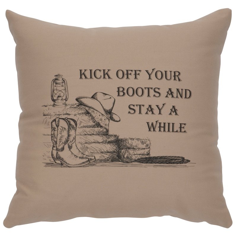 "Kick off Boots" Image Pillow - Cotton Alabaster