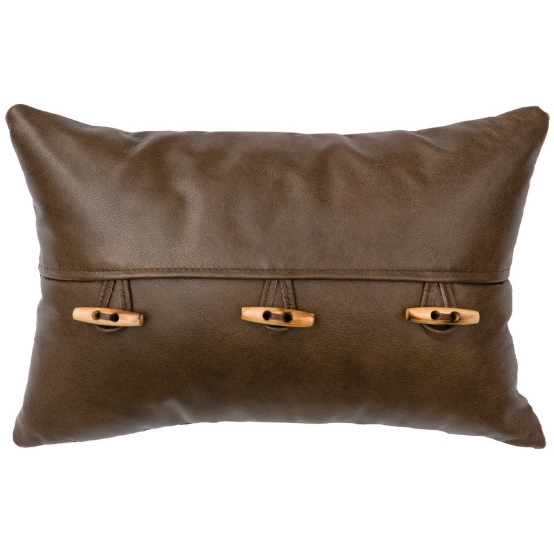 Caribou Leather Pillow 12x18