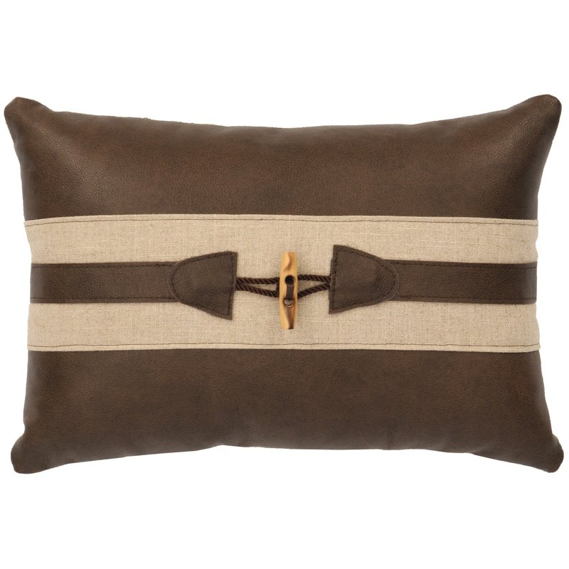 Linen Natural/Caribou Pillow (12x18)
