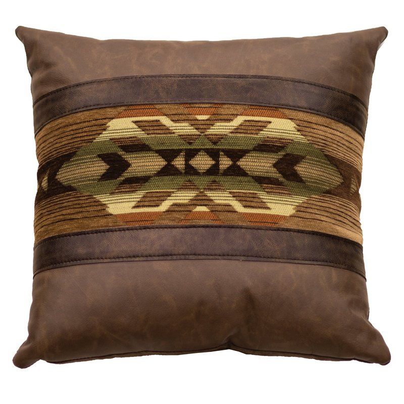 Stampede Leather Pillow (18"x18")
