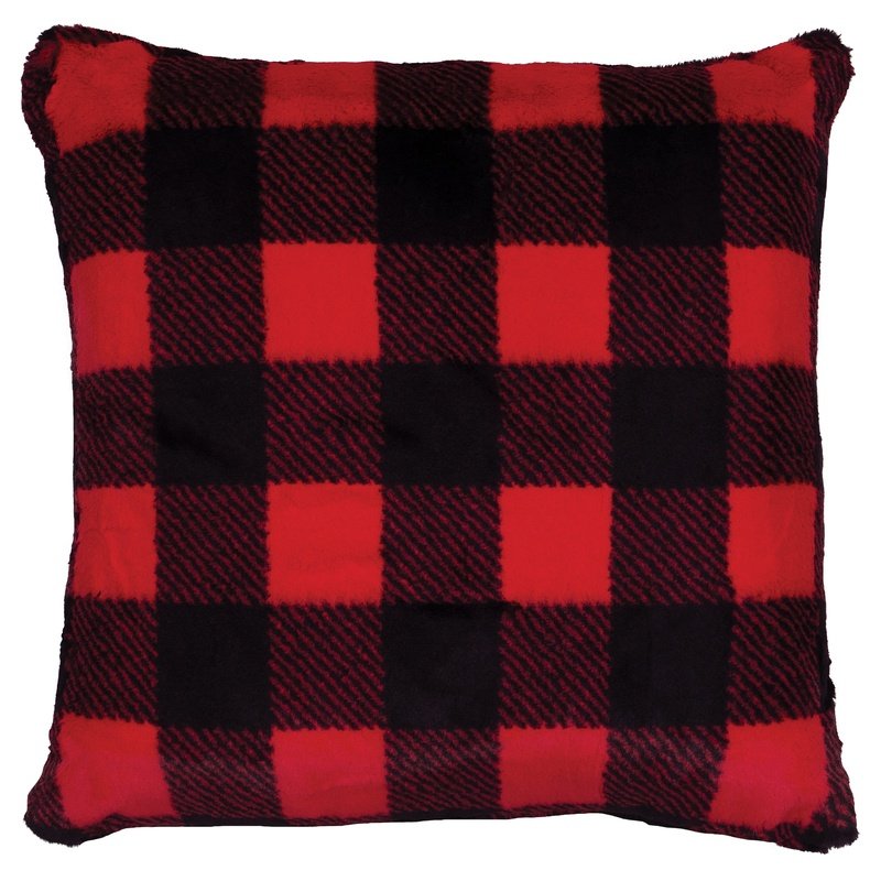 Checkers Scarlet Pillow - 18x18