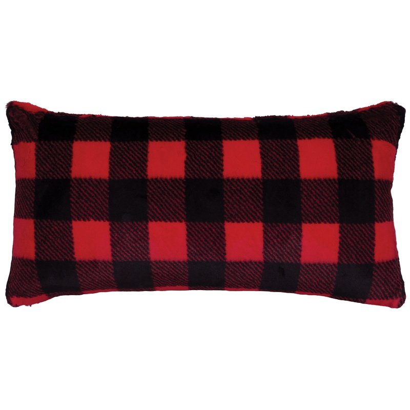Checkers Scarlet Pillow - 14x26