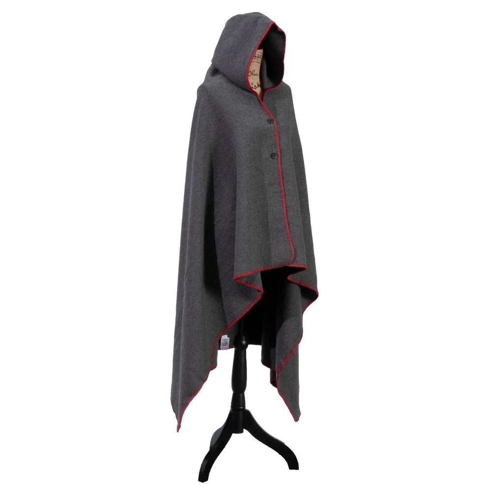 Solid Greystone Hooded Throw (Red Hot)
